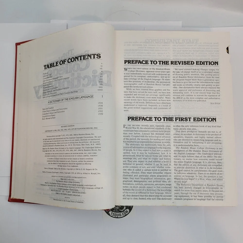 Random House College Dictionary Revised Edition English Hardcover Thumb Indexed